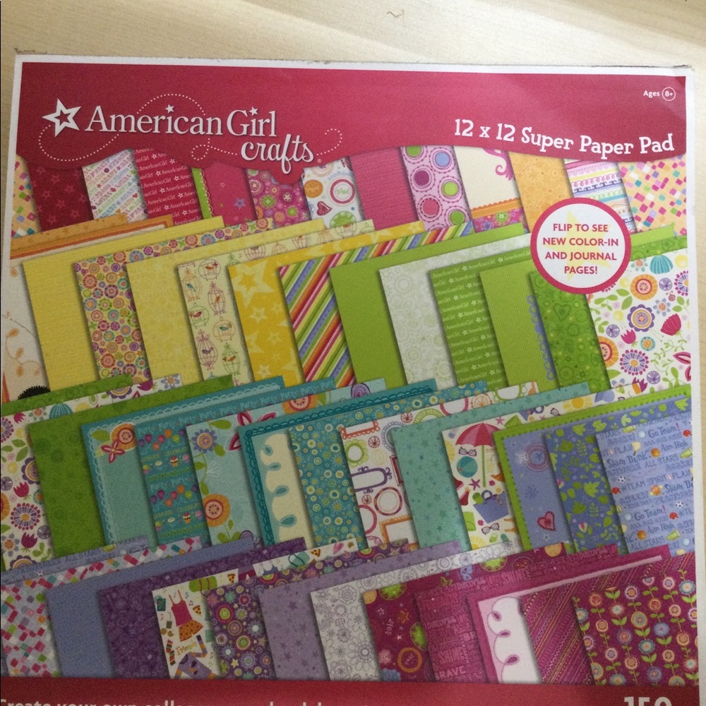 12 x 12 American Girl Doll scrapbook papers